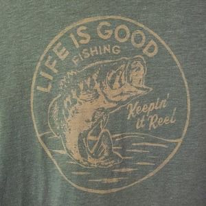 Vintage Fishing Life is Good Tee Single Stitch